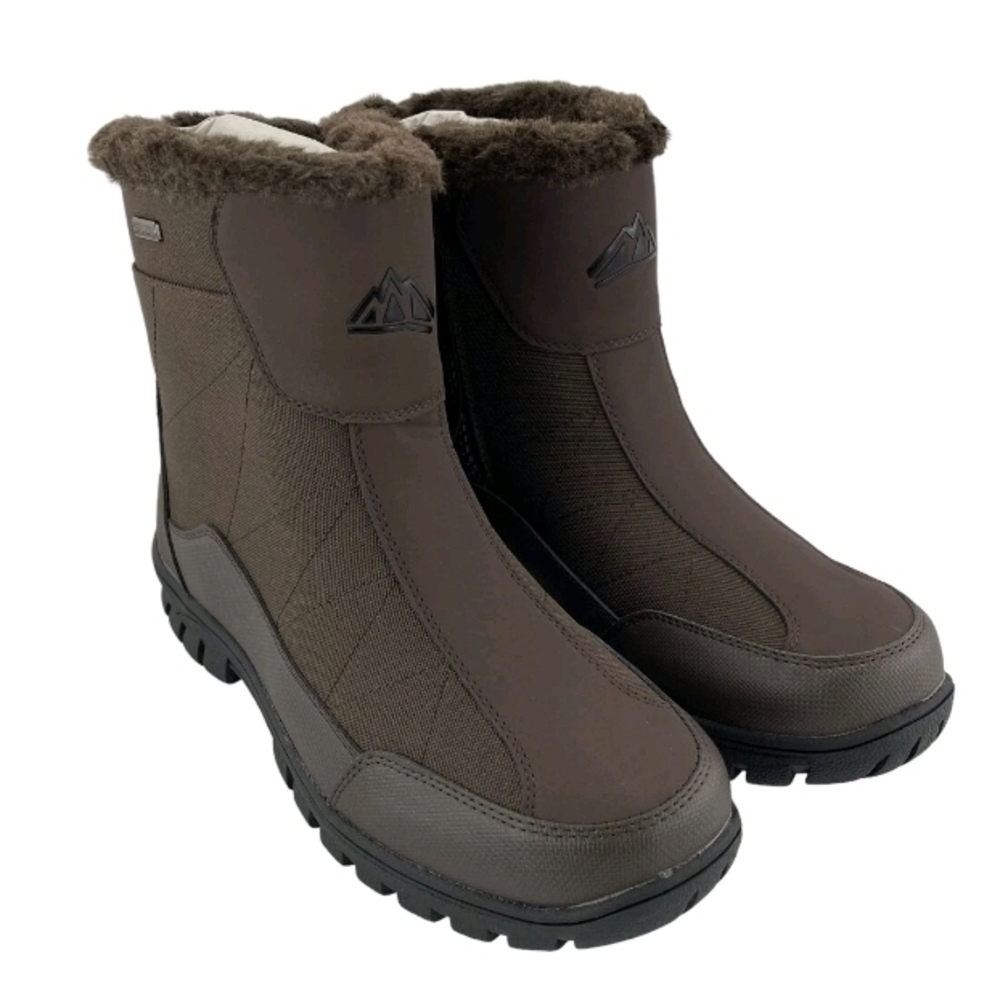 Brown Faux-Fur Lined Winter Boots